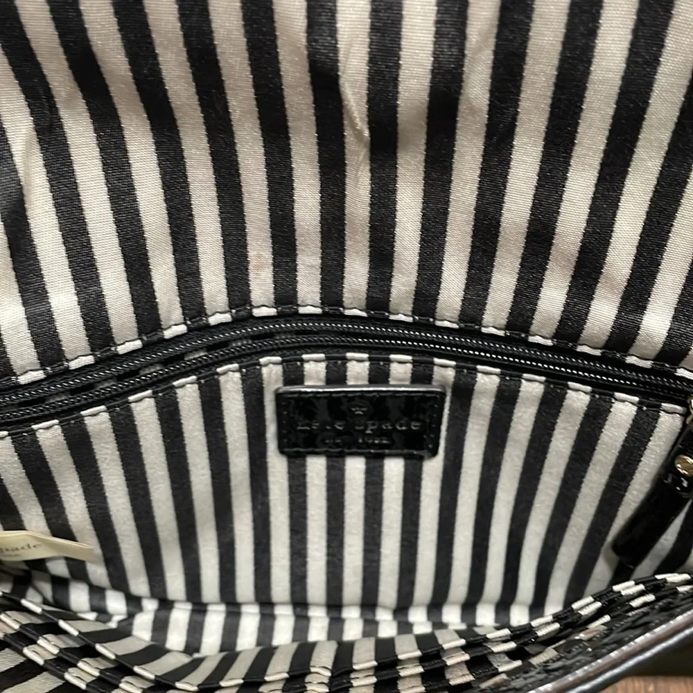 Kate Spade smooth black leather crossbody bag